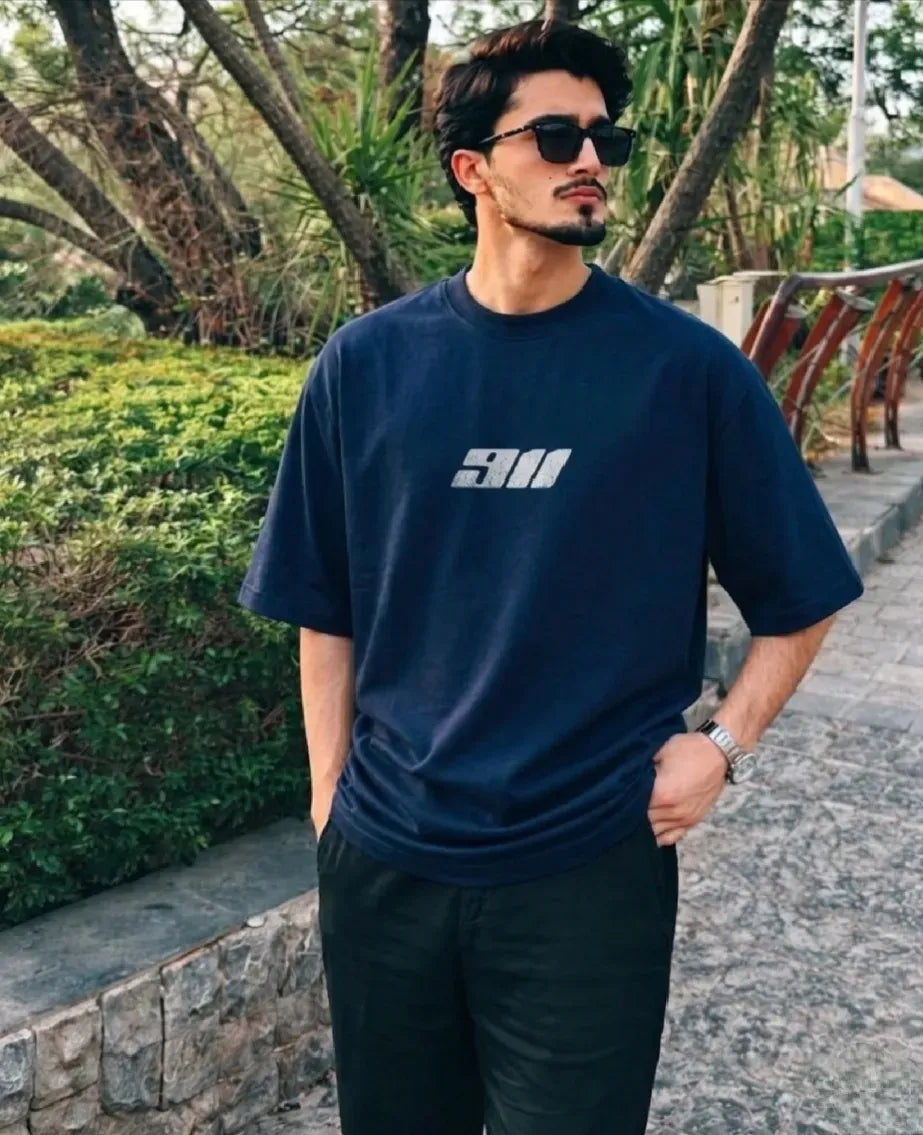 Men's Premium Drop Shoulder Printed T-Shirt