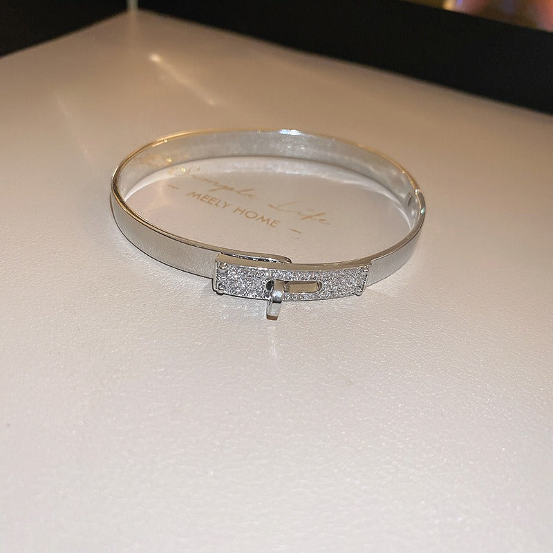 Rose Gold Zircon Bracelets Set for Women