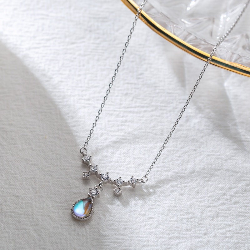 Sterling Silver Moonstone Necklace for Women