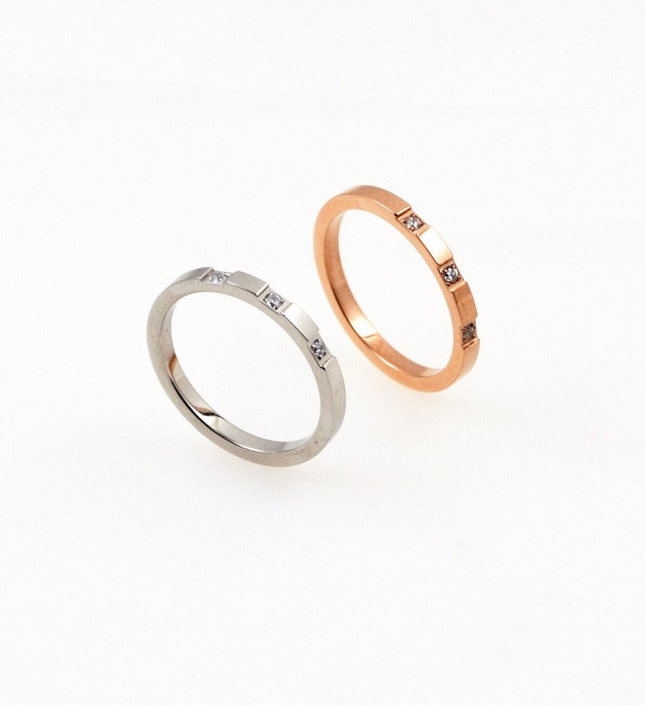Rose Gold & Silver Minimalist Rings