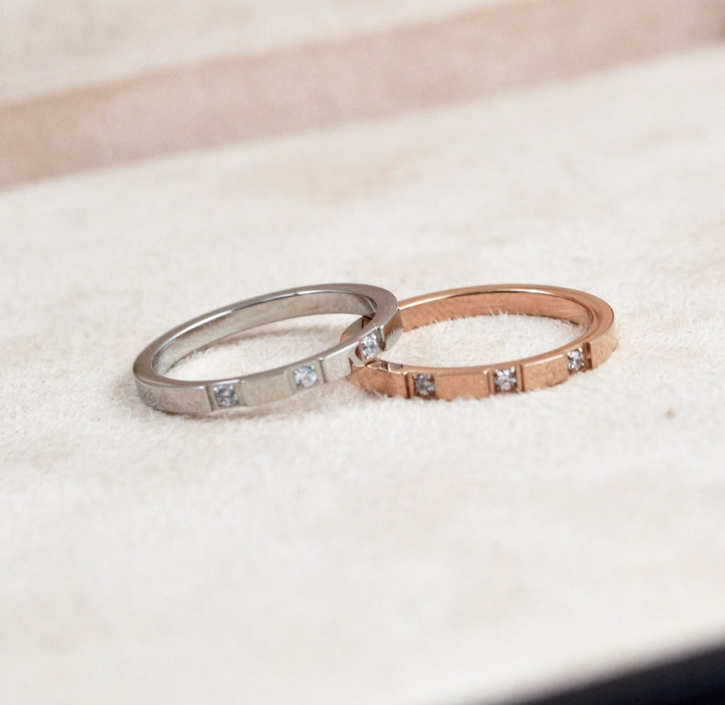 Rose Gold & Silver Minimalist Rings