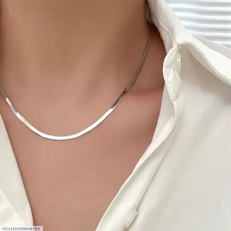 Silver Chain for Women Office Wear Elegant Design