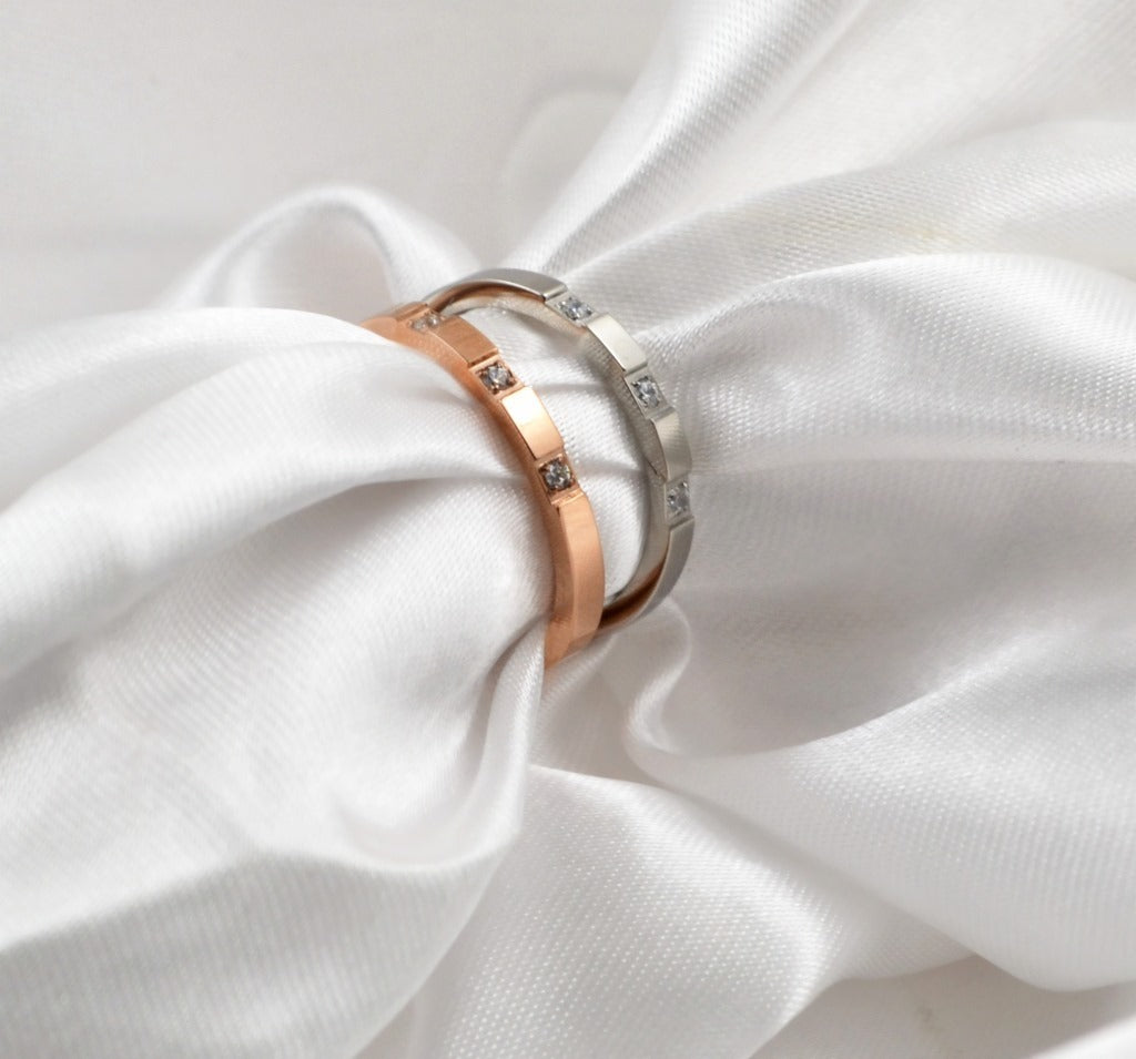 Rose Gold & Silver Minimalist Rings