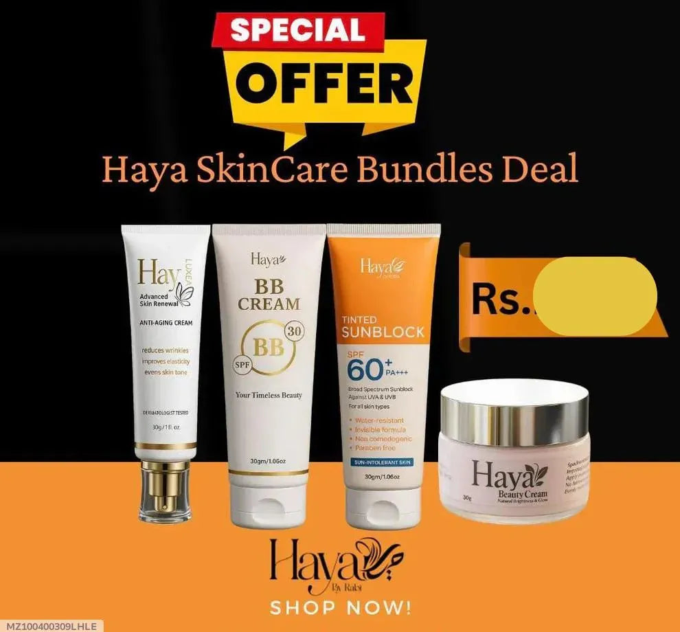Haya By Rabi 4-in-1 Skin Care Bundle for All Skin Types