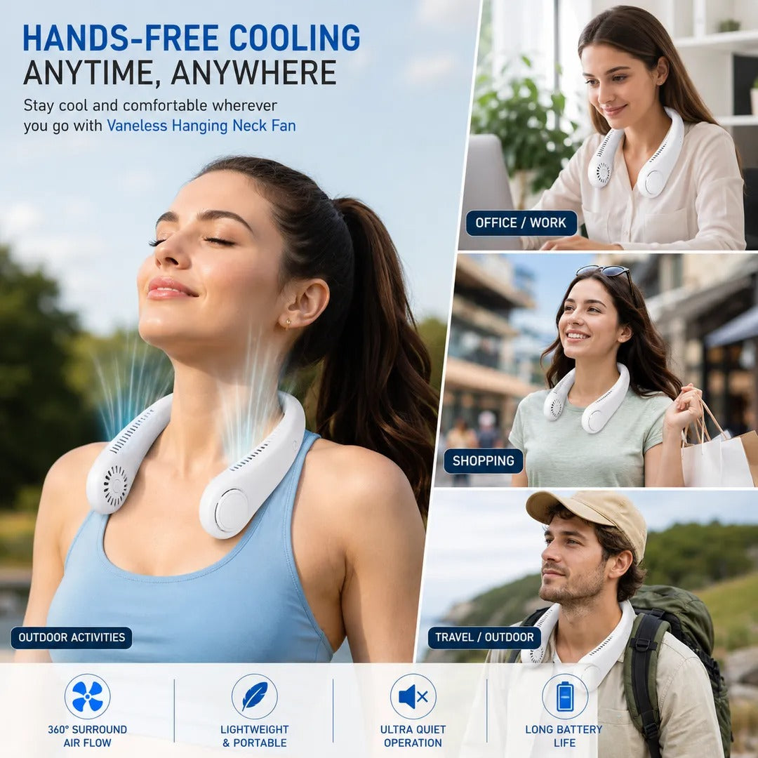 Portable Bladeless Rechargeable Neck Fan