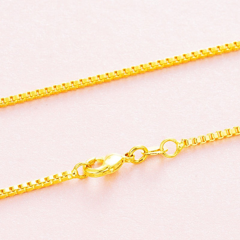 Women Gold Plated Sweater Chain 70cm Korean Style