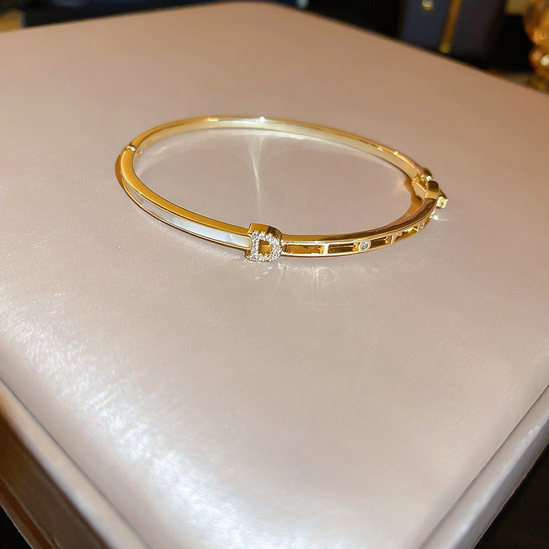 Rose Gold Zircon Bracelets Set for Women